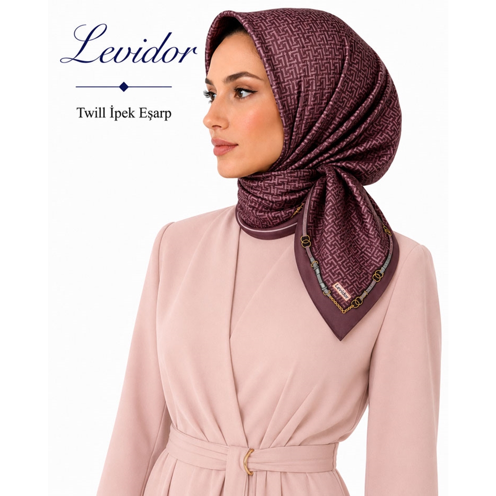 Levidor Twill İpek Eşarp 1672