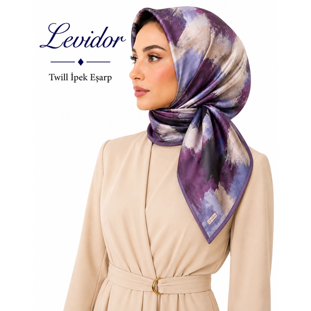 Levidor Twill İpek Eşarp 2302