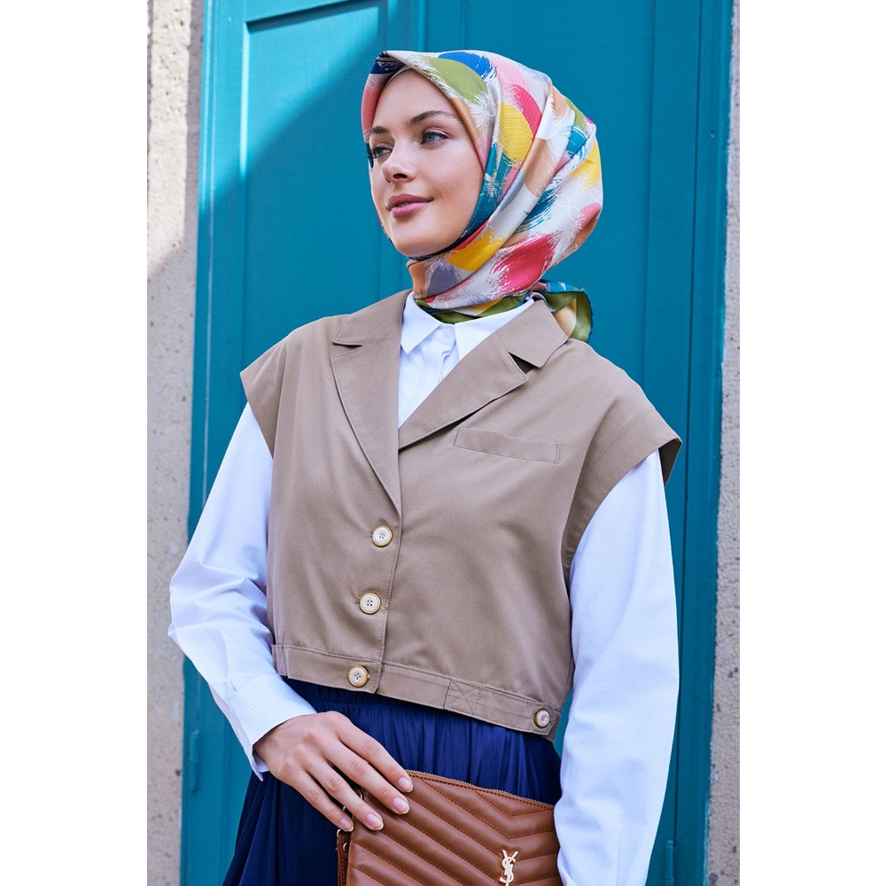 Belli Twill Saf İpek Eşarp 4038D (T)