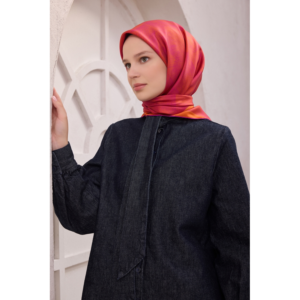 Belli Twill Saf İpek Eşarp - 2025-2026 Sonbahar-Kış 4201D (T)