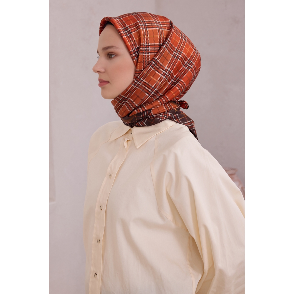 Belli Twill Nostalji Saf İpek Eşarp 4218D (T)