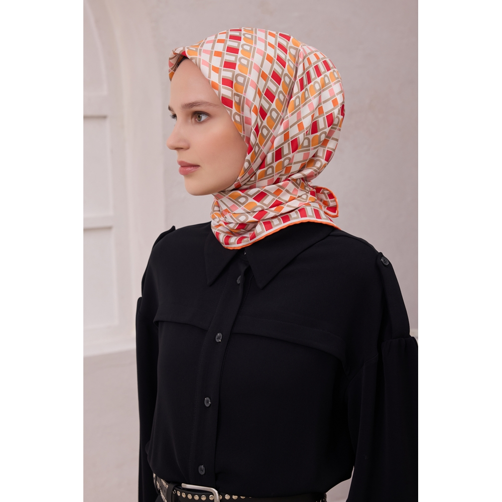 Belli Twill Saf İpek Eşarp - 2025-2026 Sonbahar-Kış 4223D (T)