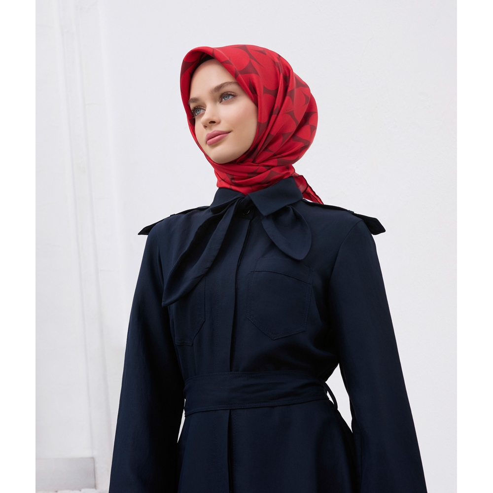 Belli Twill Saf İpek Eşarp 2025 Yaz Sezonu 4117D (T)