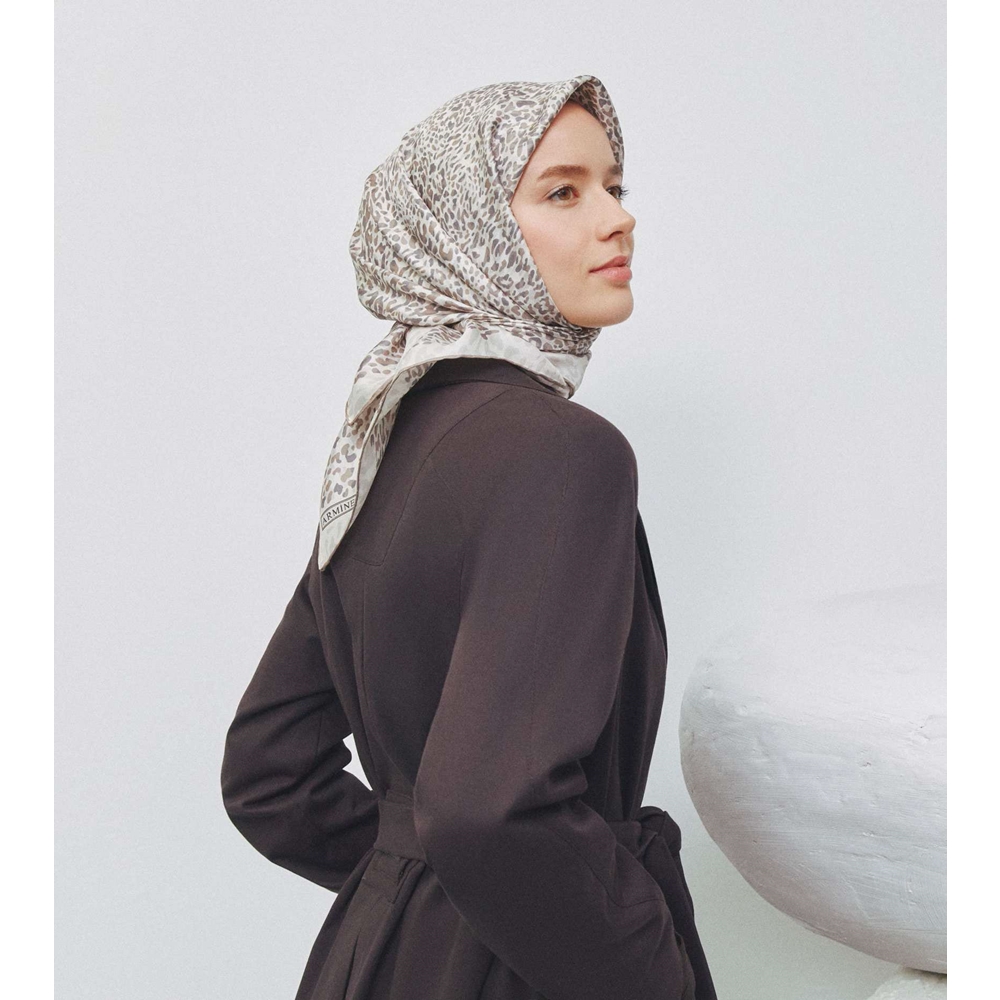 Armine Dj Sura Saf İpek Eşarp - 2025 Yaz Sezonu 9352D (S)