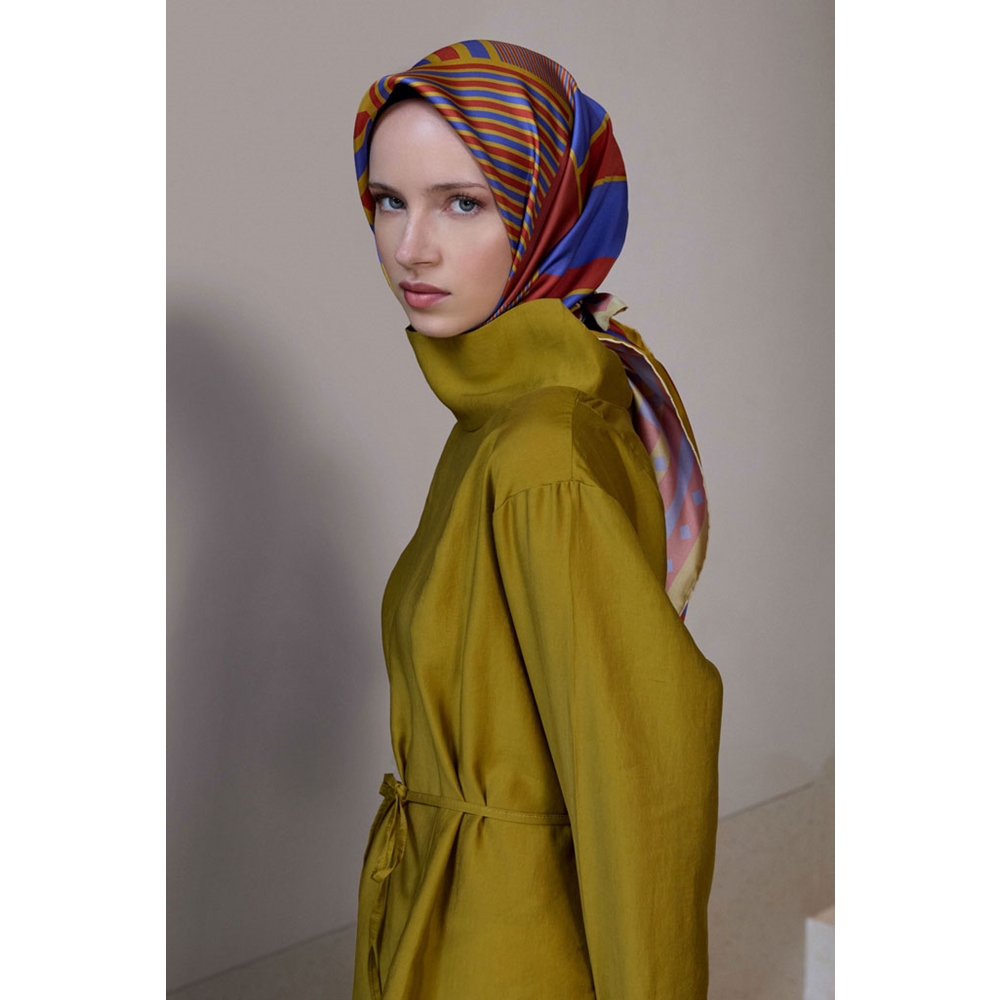 Belli Twill Saf İpek Eşarp - 2026-2027 Sonbahar-Kış 4401D (T)