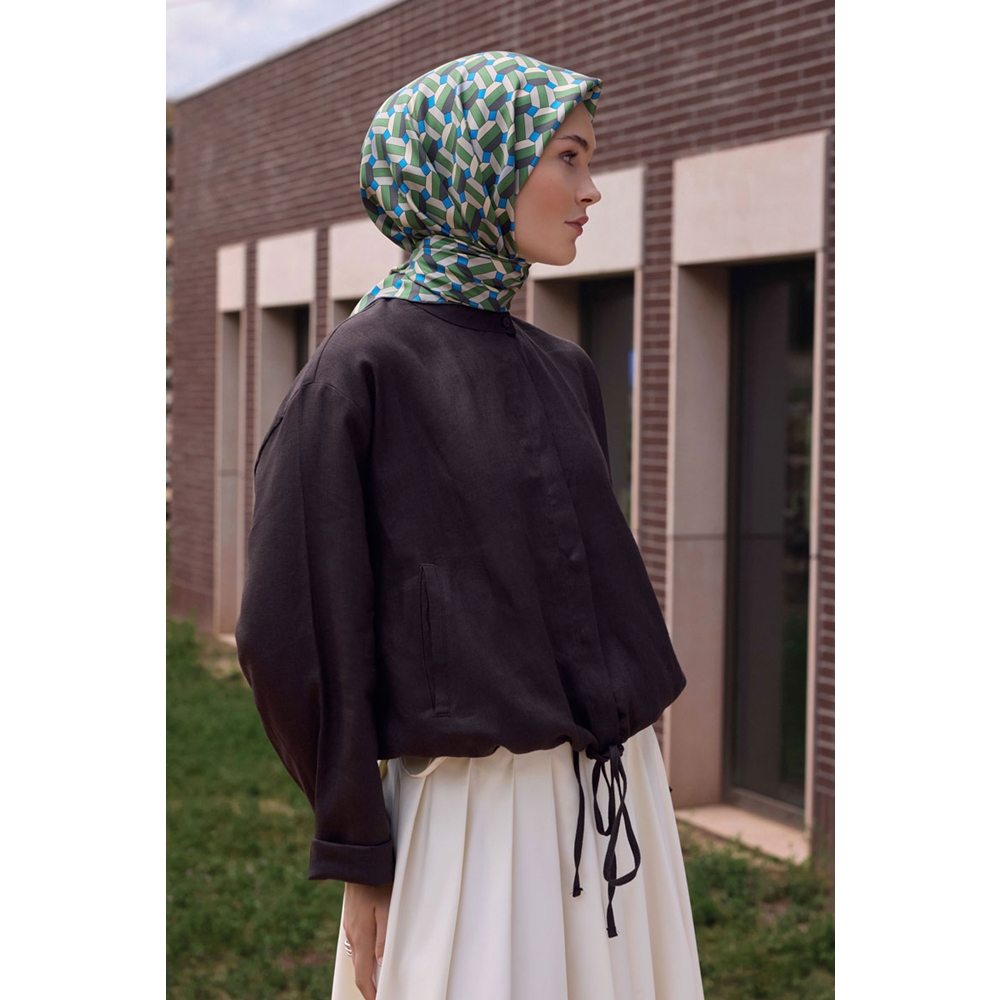 Belli Twill Saf İpek Eşarp - 2026-2027 Sonbahar-Kış 4407D (T)