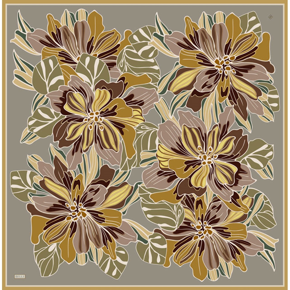 Belli Twill Saf İpek Eşarp - 2026-2027 Sonbahar-Kış 4413D (T)