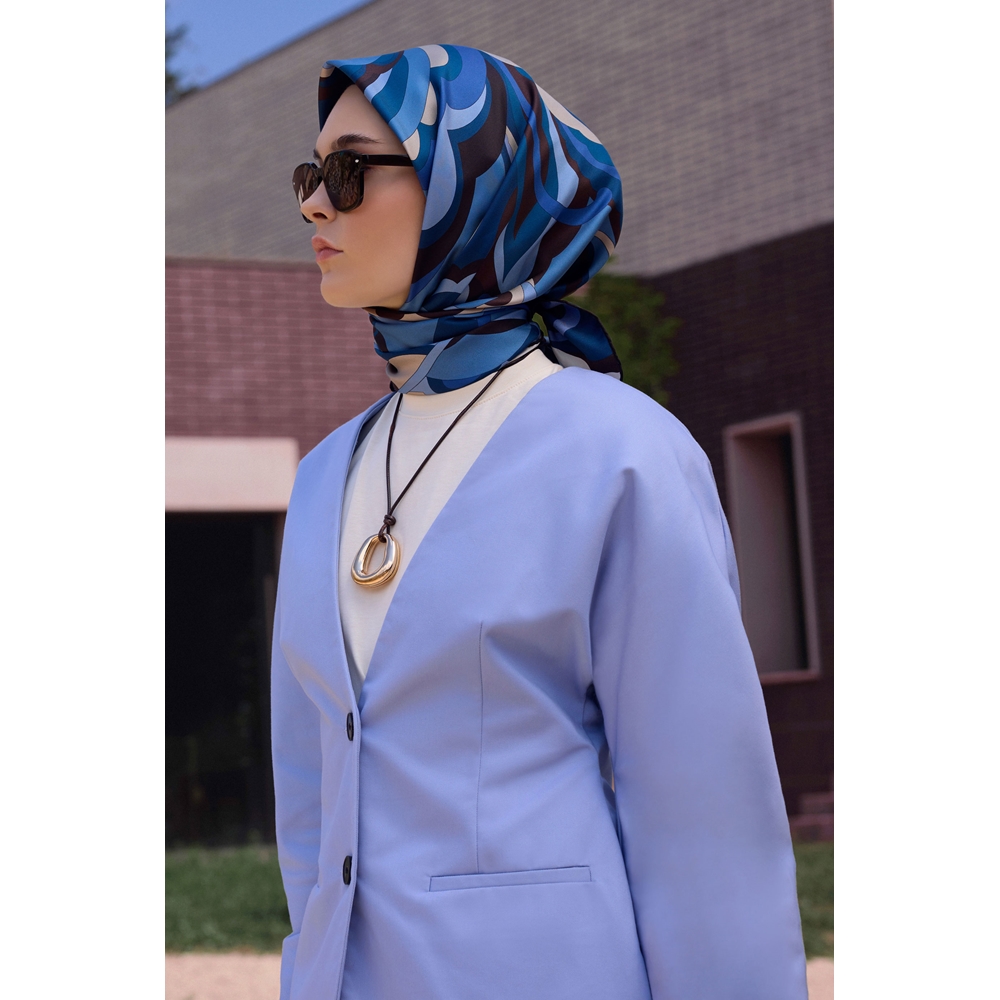 Belli Twill Saf İpek Eşarp - 2026-2027 Sonbahar-Kış 4414D (T)