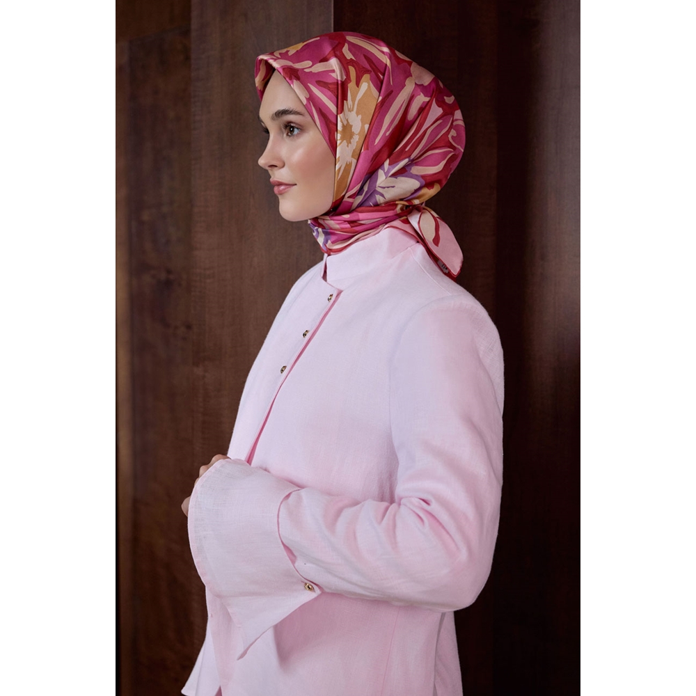 Belli Twill Saf İpek Eşarp - 2026-2027 Sonbahar-Kış 4416D (T)