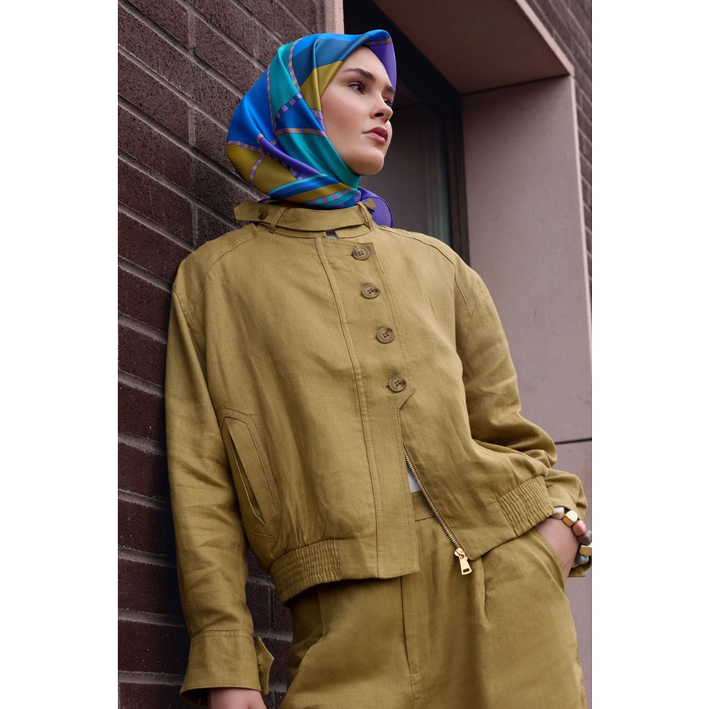 Belli Twill Saf İpek Eşarp - 2026-2027 Sonbahar-Kış 4419D (T)