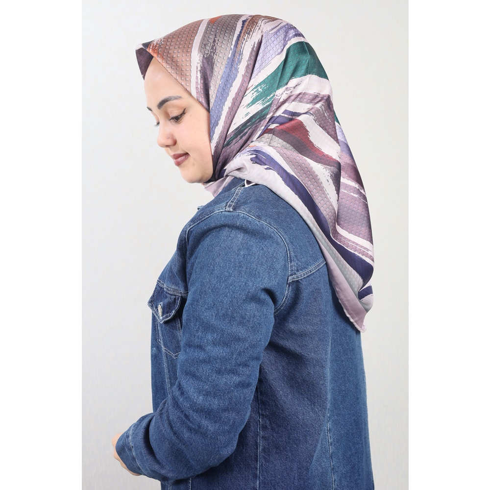 Cazz Scarf Desenli Tivil Eşarp - Desen-01