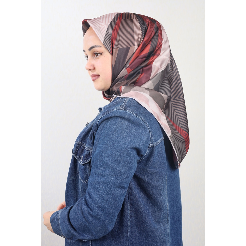 Cazz Scarf Desenli Tivil Eşarp - Desen-02 - Renk-09