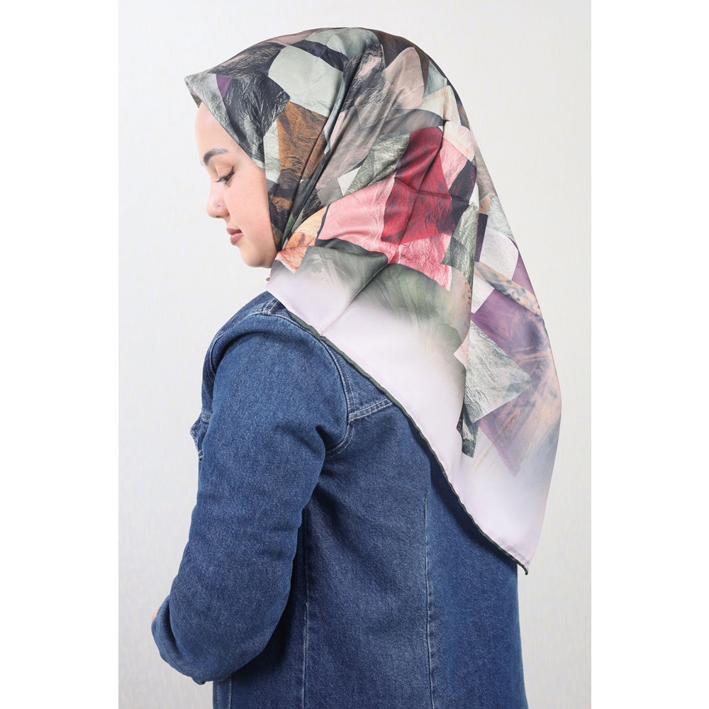 Cazz Scarf Desenli Tivil Eşarp - Desen-03 - Renk-04