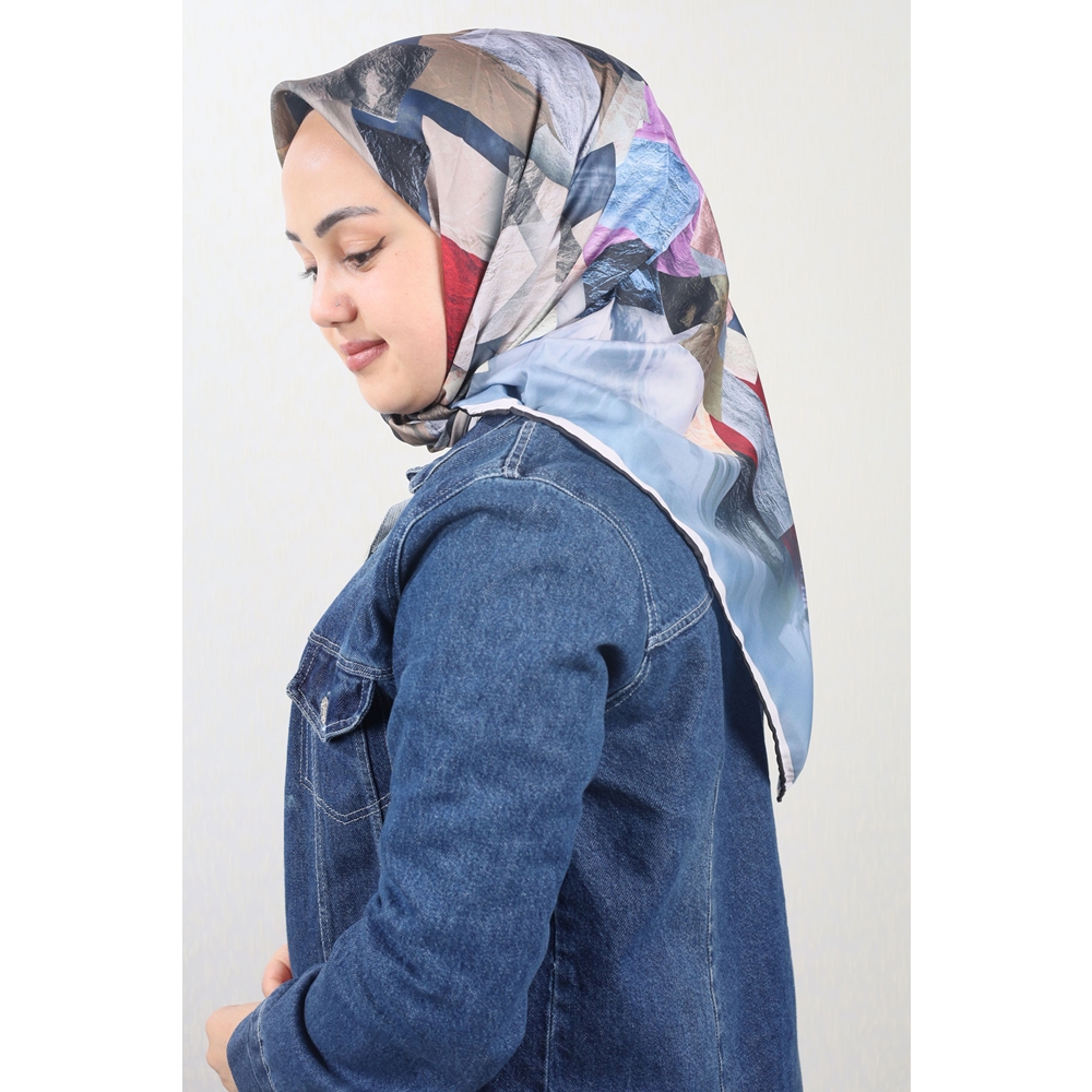 Cazz Scarf Desenli Tivil Eşarp - Desen-03 - Renk-04