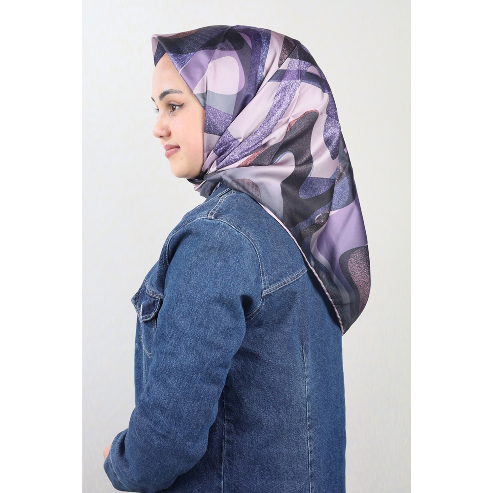 Cazz Scarf Desenli Tivil Eşarp - Desen-04 - Renk-13