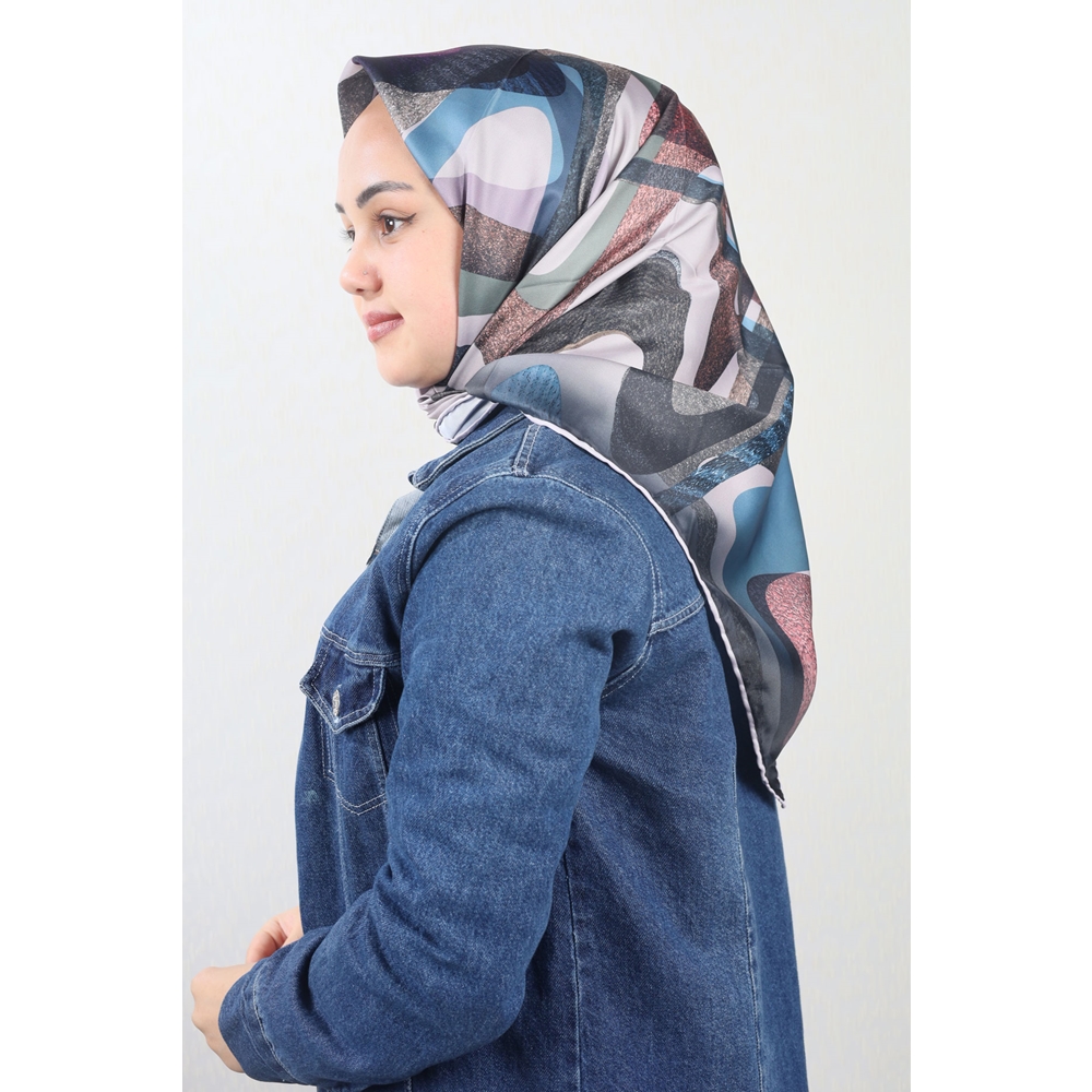 Cazz Scarf Desenli Tivil Eşarp - Desen-04 - Renk-13