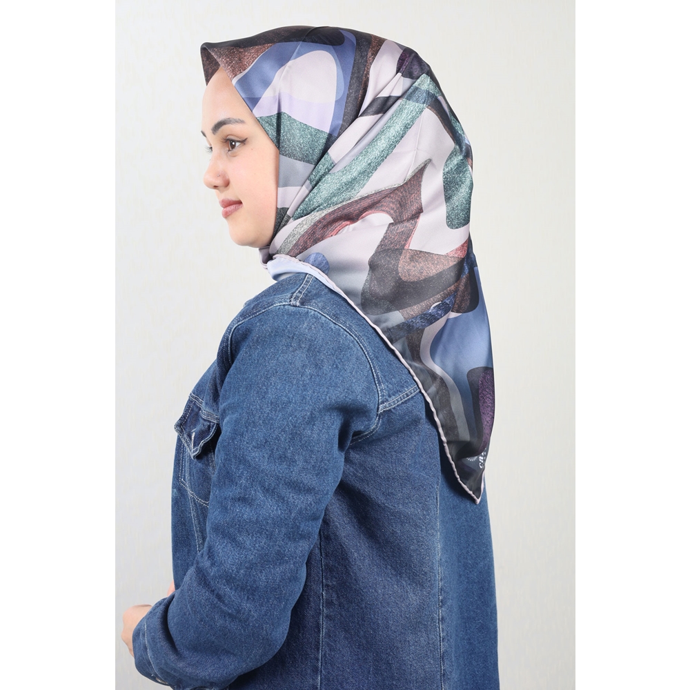 Cazz Scarf Desenli Tivil Eşarp - Desen-04 - Renk-13