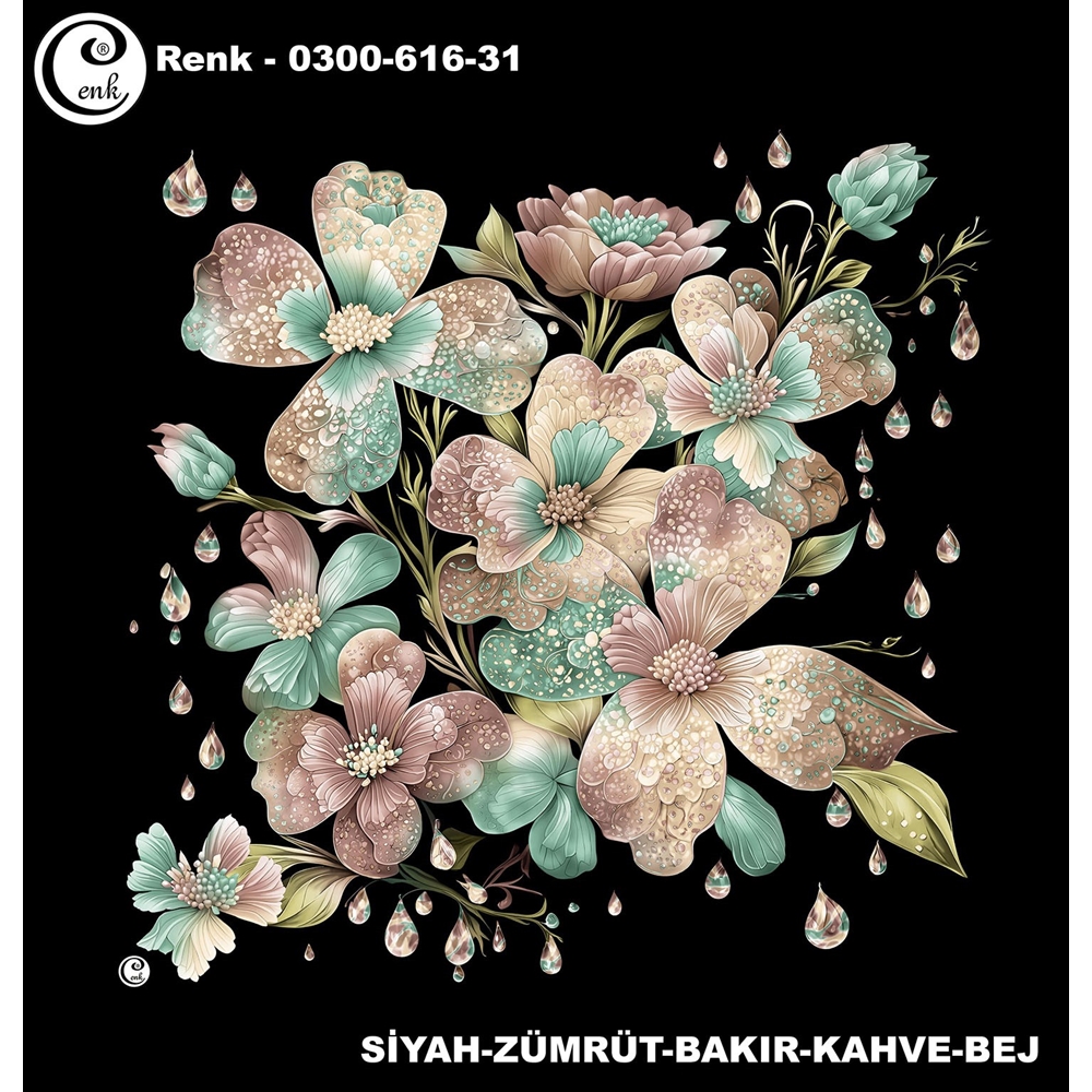 Cenk Desenli Oyalık Yazma - 0300-616 - Renk-02