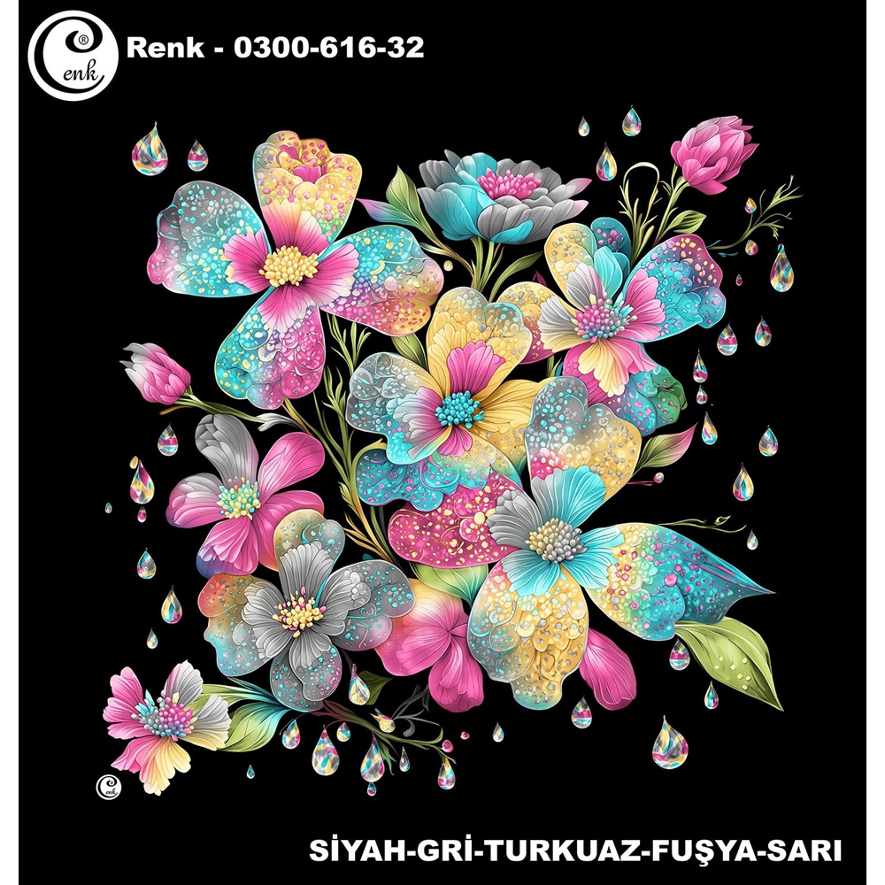 Cenk Desenli Oyalık Yazma - 0300-616 - Renk-02