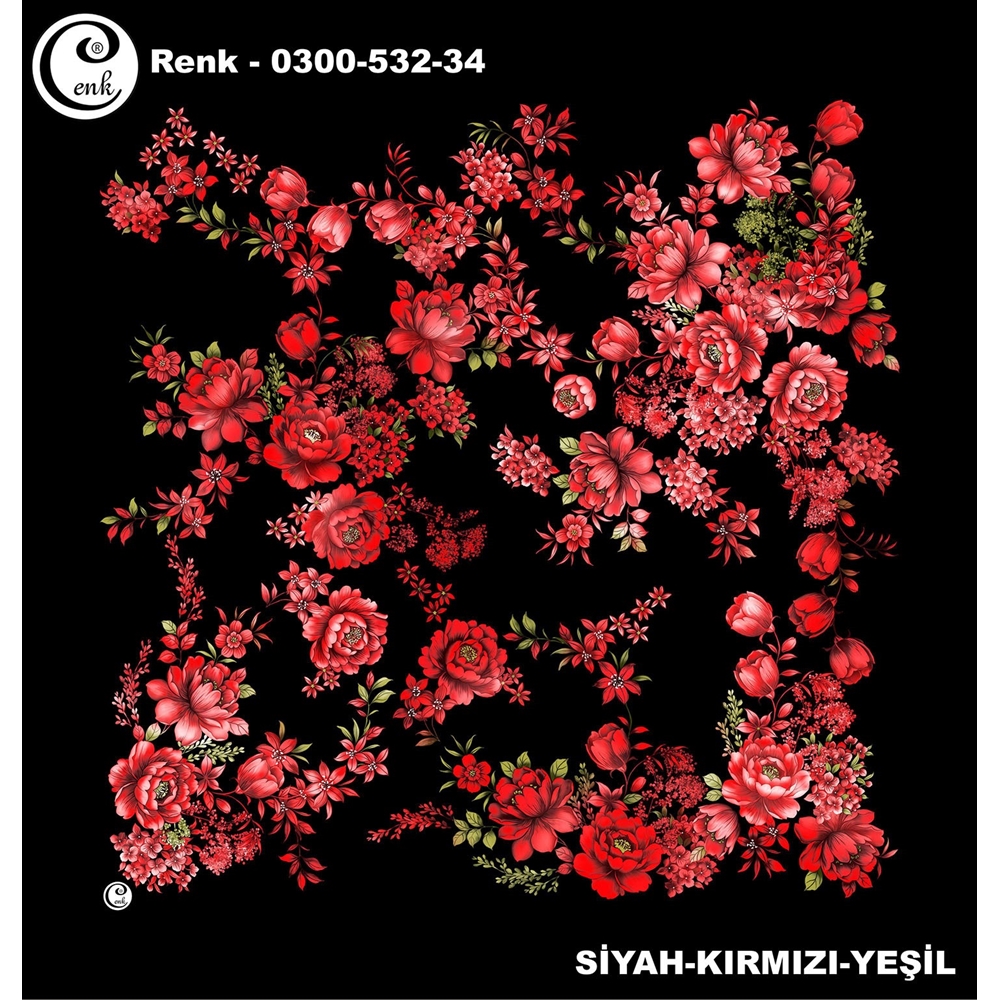 Cenk Desenli Oyalık Yazma - 0300-532 - Renk-13