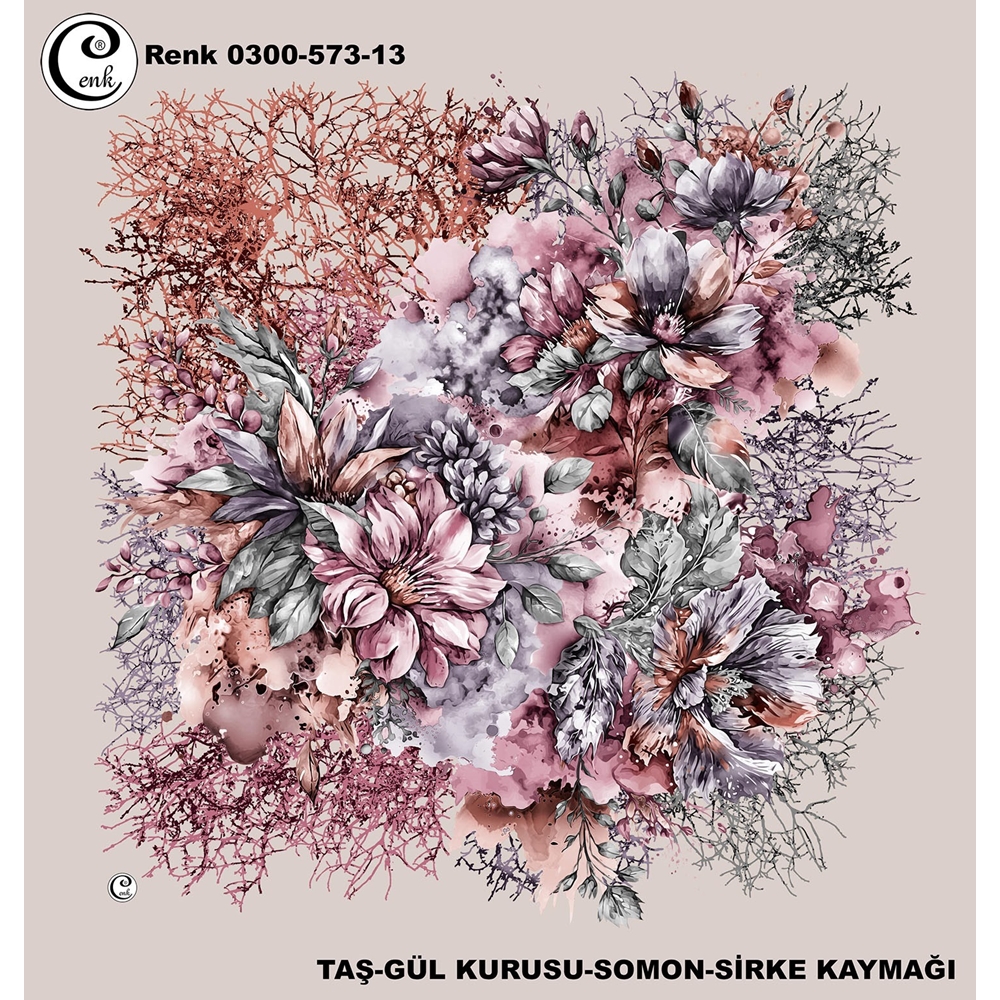 Cenk Desenli Oyalık Yazma - 0300-573 - Renk-26