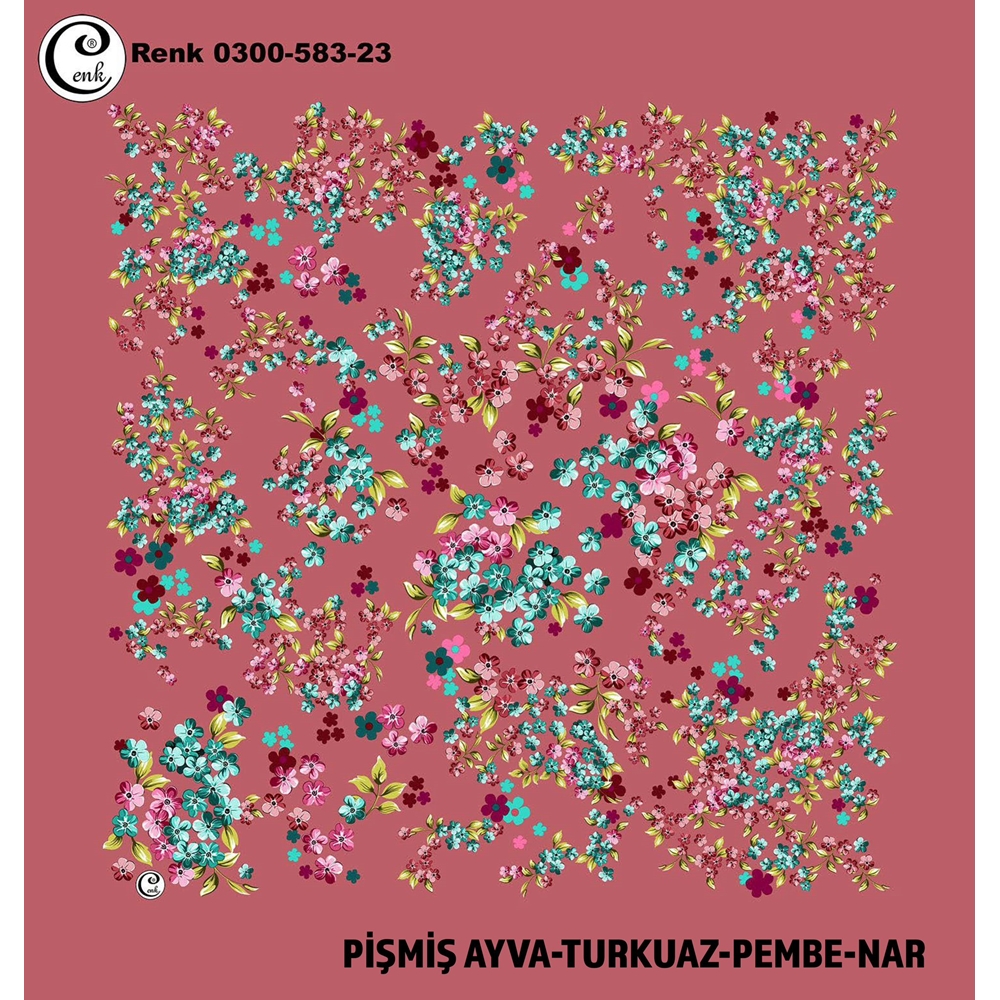 Cenk Desenli Oyalık Yazma - 0300-583 - Renk-19