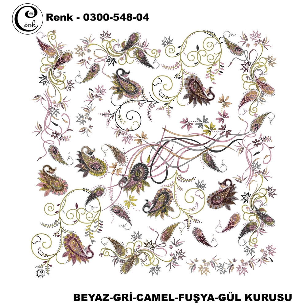 Cenk Desenli Oyalık Yazma - 0300-548 - Renk-19