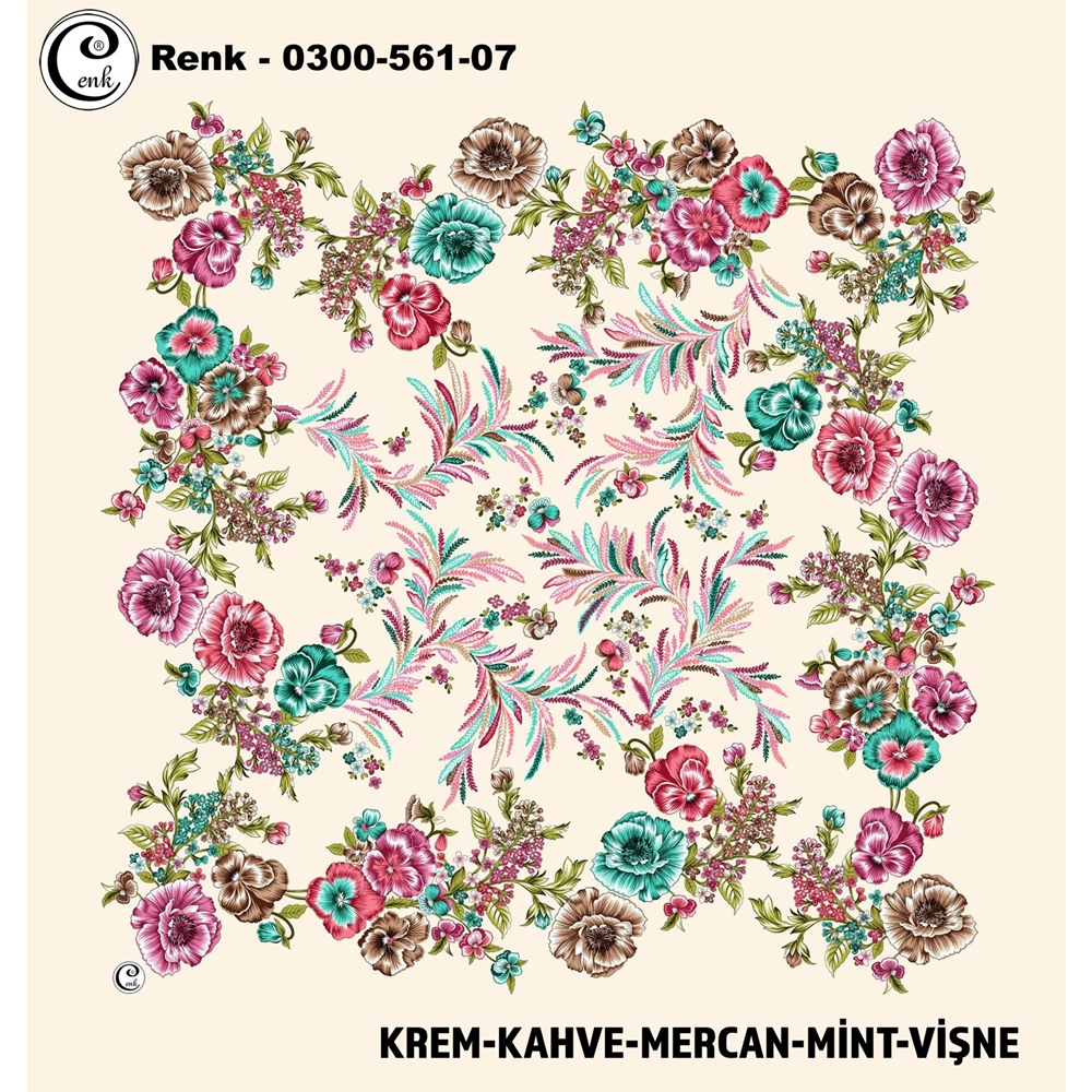 Cenk Desenli Oyalık Yazma - 0300-561 - Renk-26