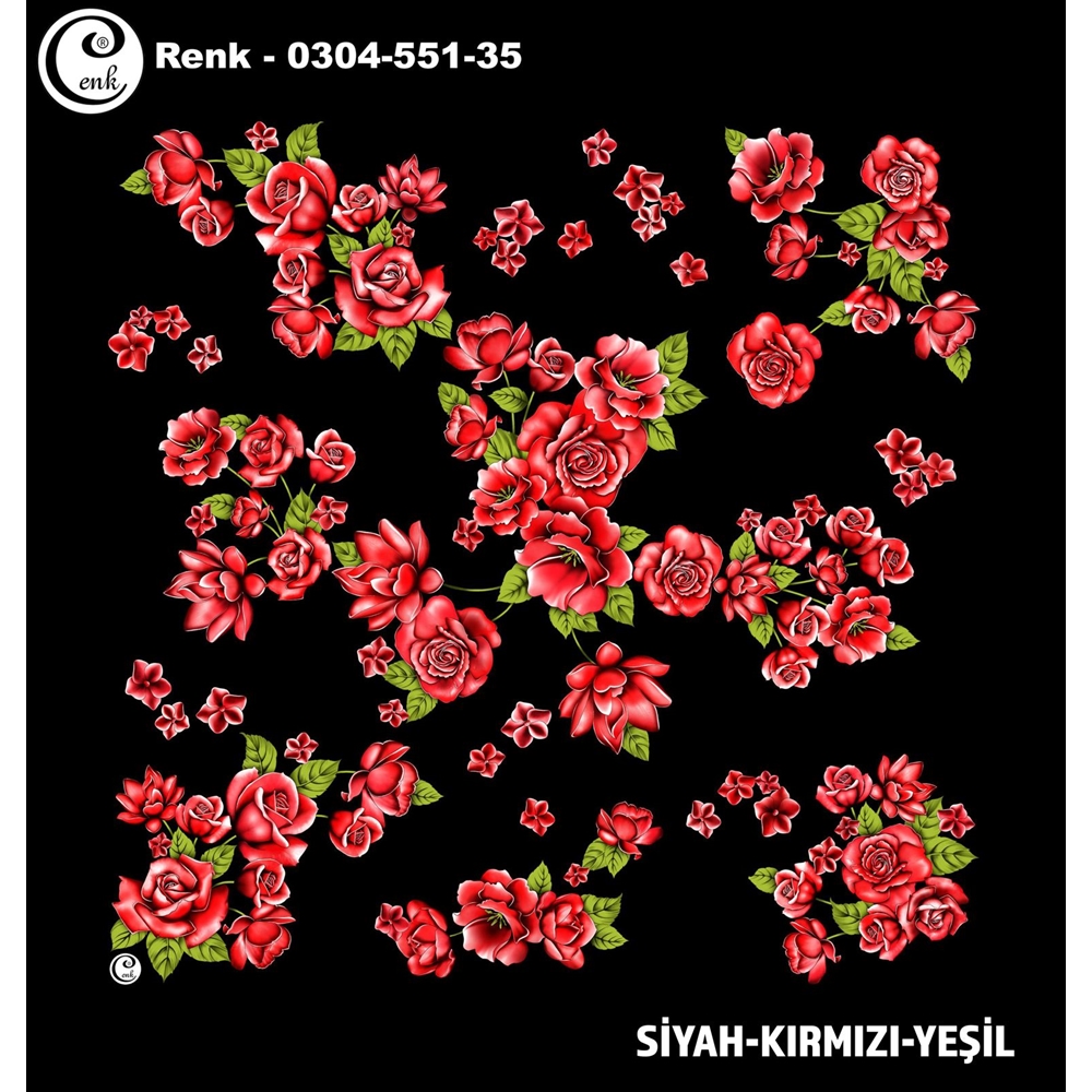 Cenk Desenli Oyalık Yazma - 0300-551 - Renk-19