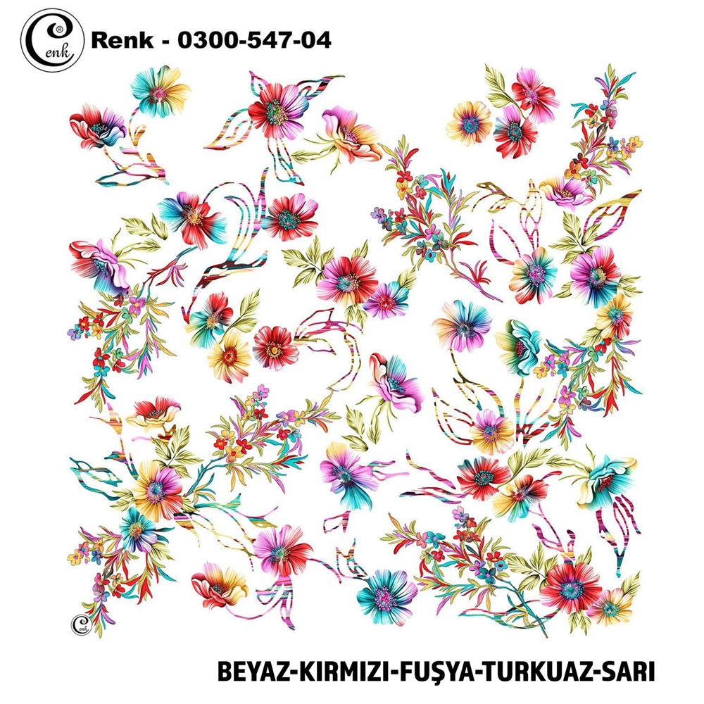 Cenk Desenli Oyalık Yazma - 0300-547 - Renk-31