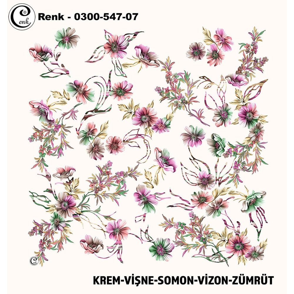 Cenk Desenli Oyalık Yazma - 0300-547 - Renk-04