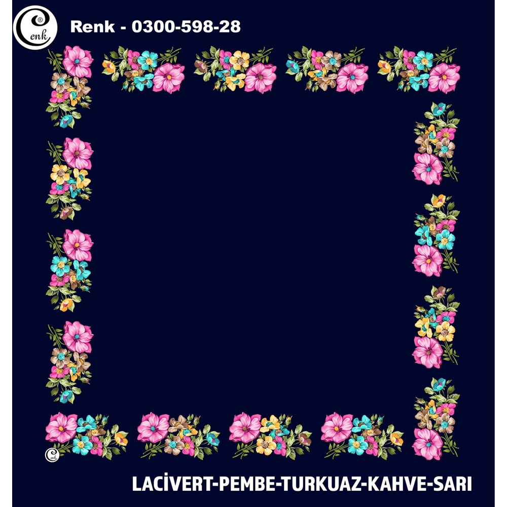 Cenk Desenli Oyalık Yazma - 0300-598