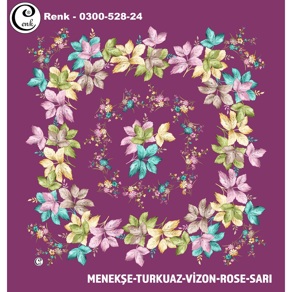 Cenk Desenli Oyalık Yazma - 0300-528