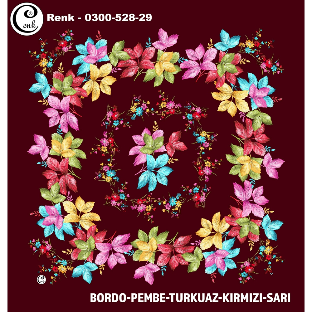 Cenk Desenli Oyalık Yazma - 0300-528