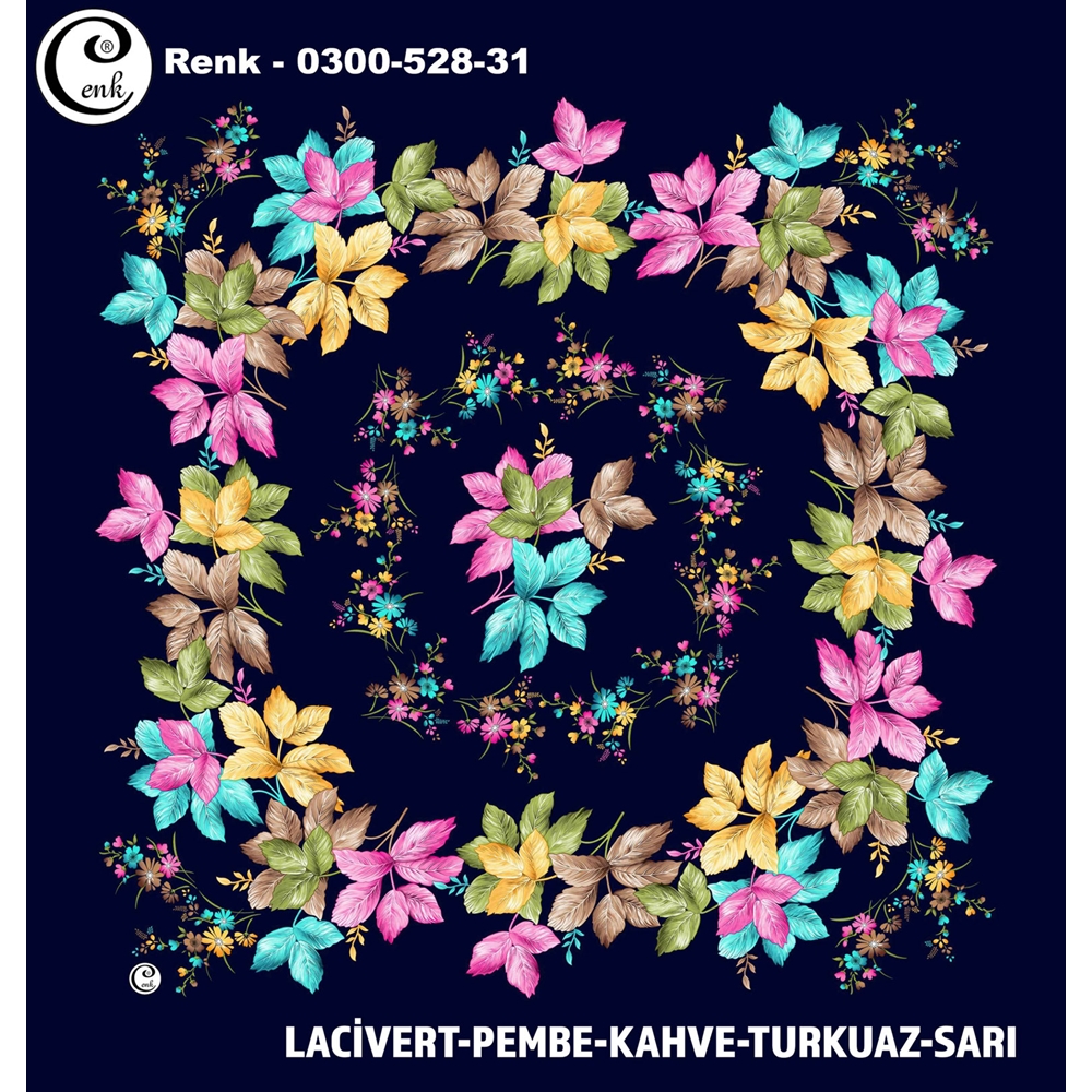 Cenk Desenli Oyalık Yazma - 0300-528