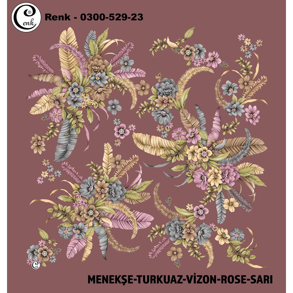 Cenk Desenli Oyalık Yazma - 0300-529