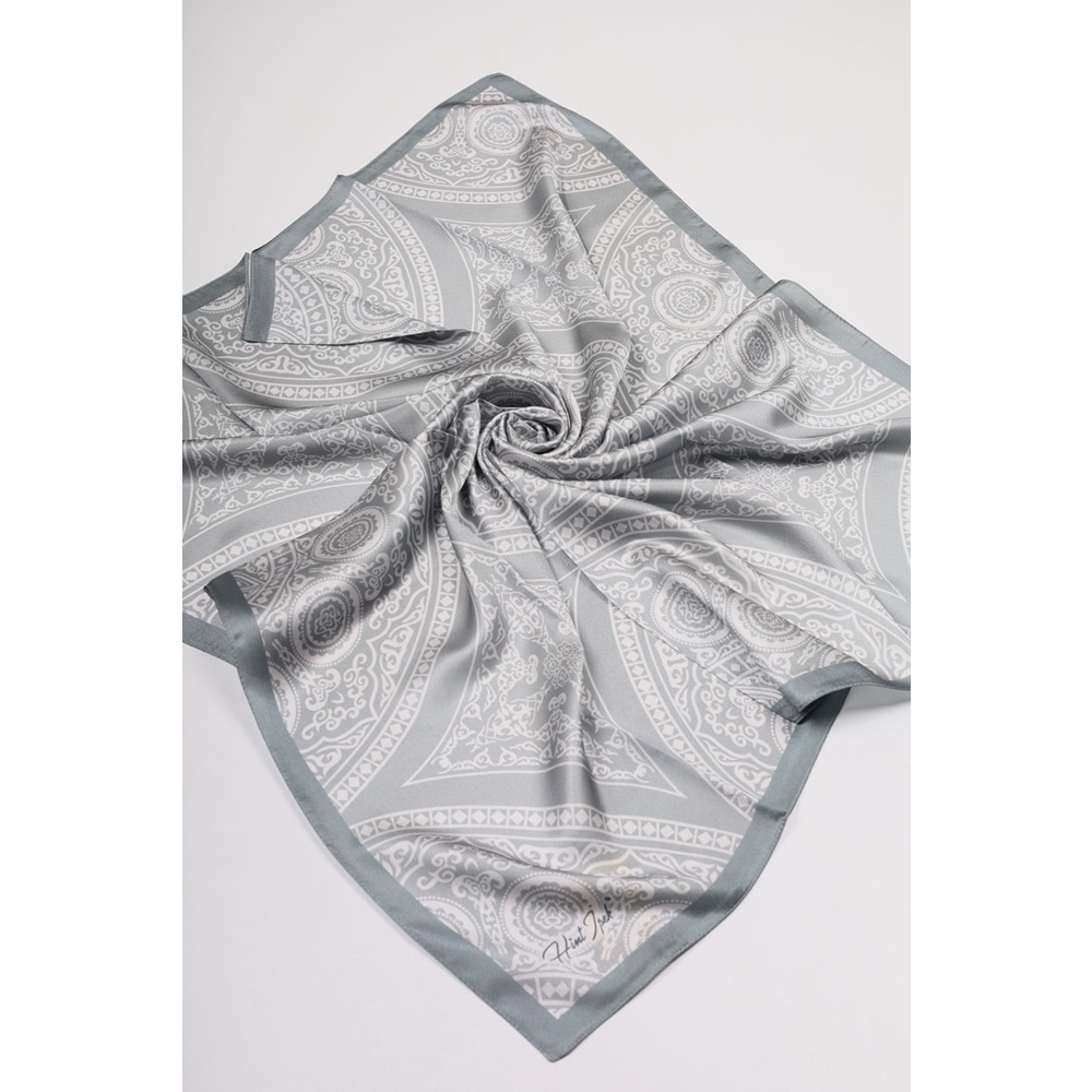 Hint İpek Desenli Vual Eşarp - Desen-01 - Renk-04