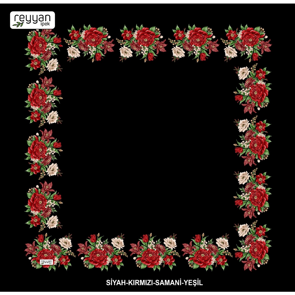 Reyyan İpek Desenli Oyalık Yazma - 14986 - Renk-08