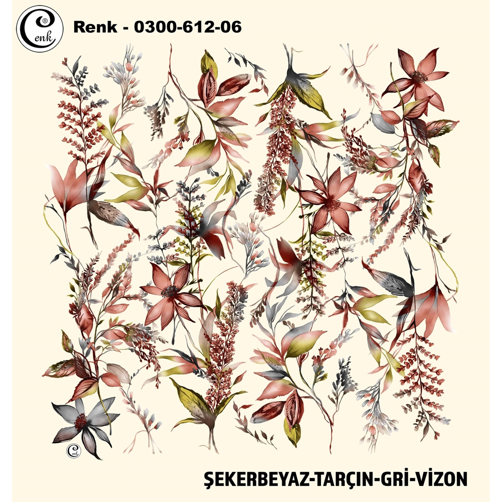 Cenk Desenli Oyalık Yazma - 0300-612 - Renk-01