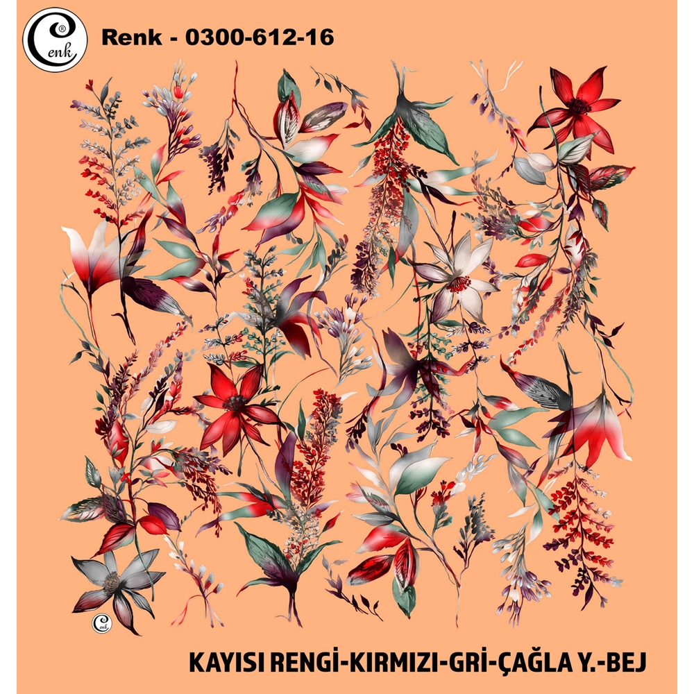 Cenk Desenli Oyalık Yazma - 0300-612 - Renk-01
