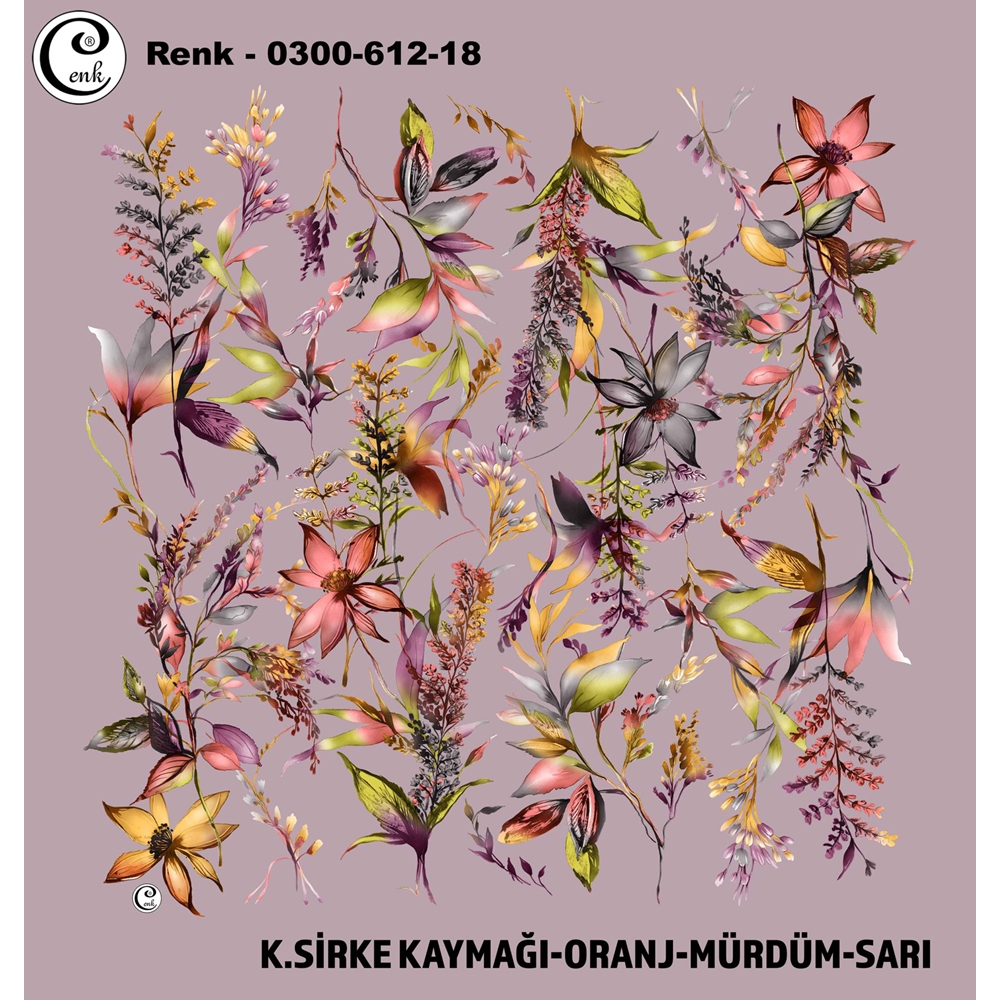 Cenk Desenli Oyalık Yazma - 0300-612 - Renk-01