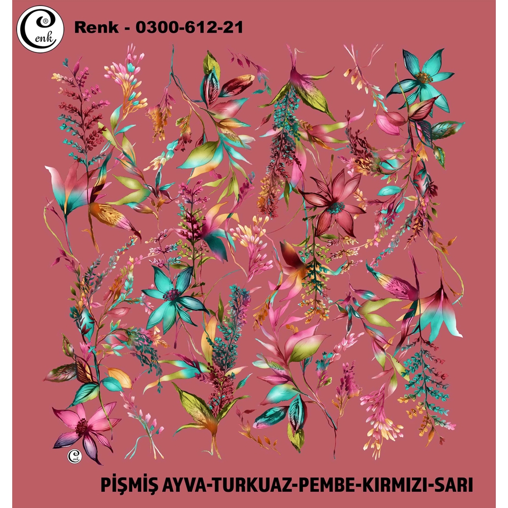 Cenk Desenli Oyalık Yazma - 0300-612 - Renk-01