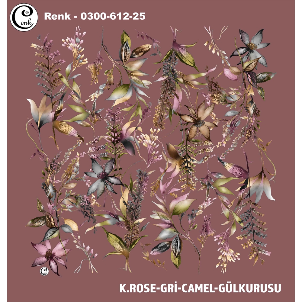 Cenk Desenli Oyalık Yazma - 0300-612 - Renk-01