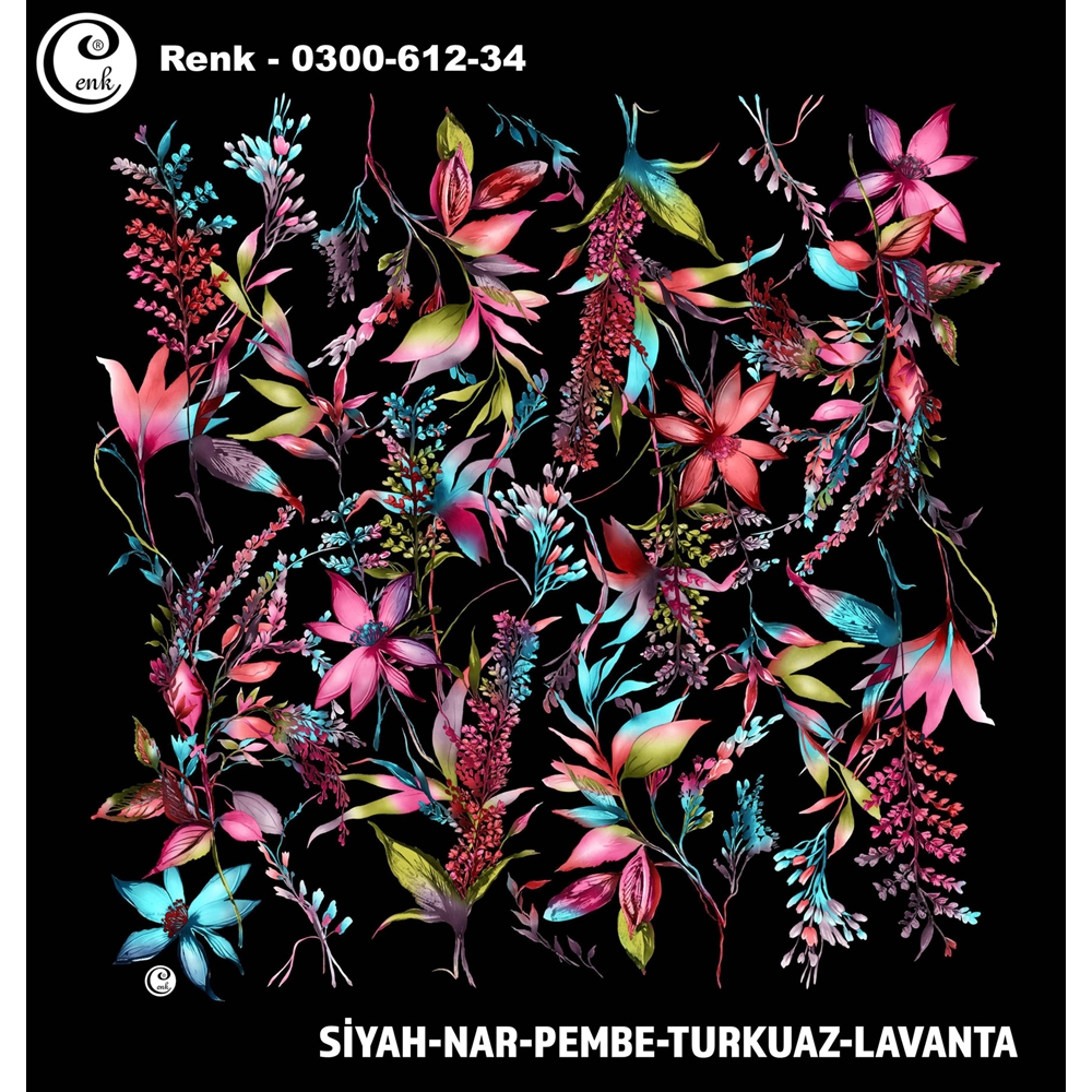 Cenk Desenli Oyalık Yazma - 0300-612 - Renk-01