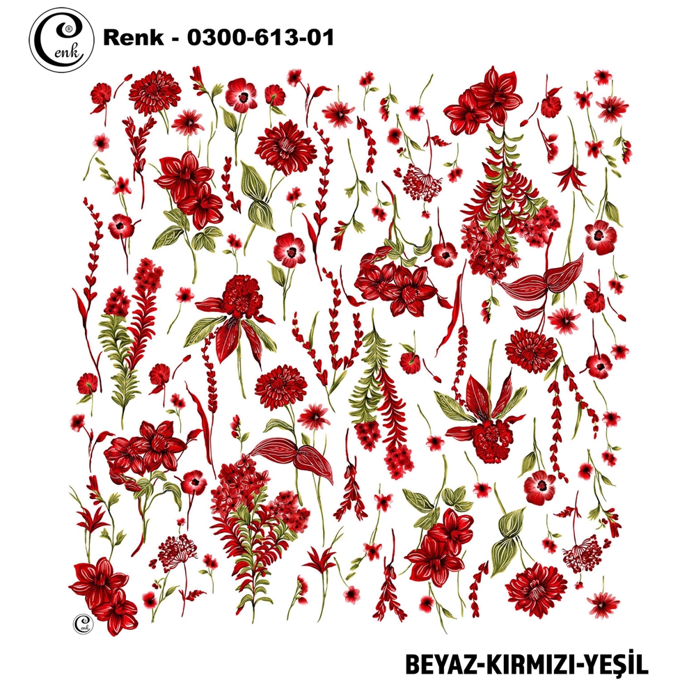 Cenk Desenli Oyalık Yazma - 0300-613 - Renk-12