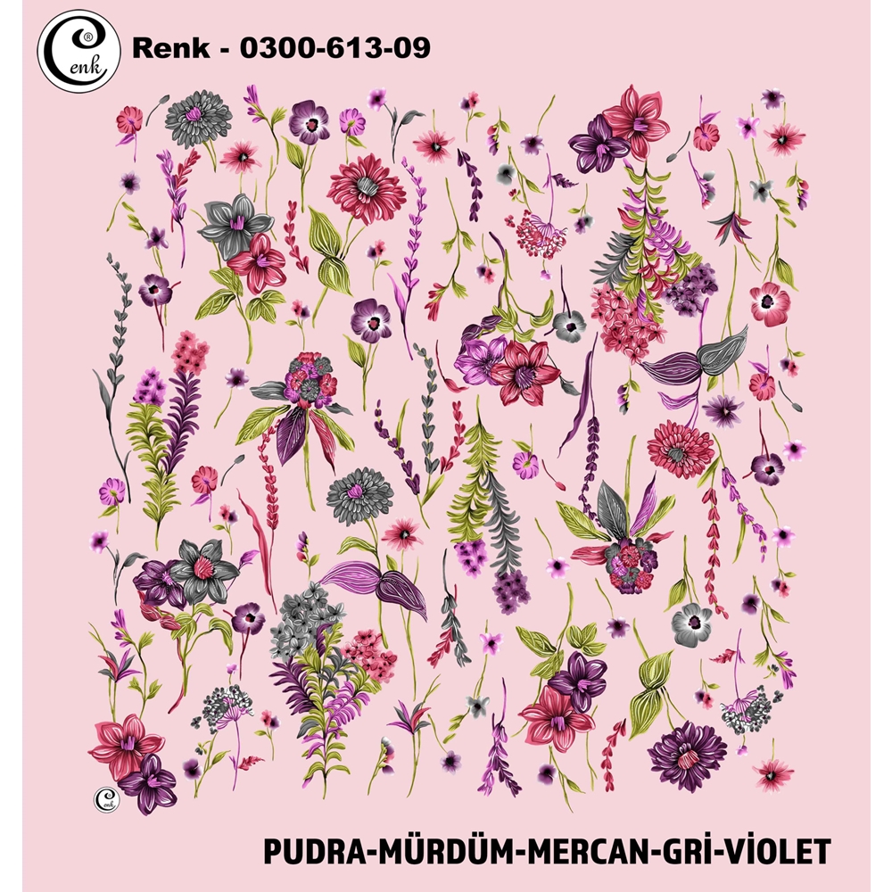 Cenk Desenli Oyalık Yazma - 0300-613 - Renk-12