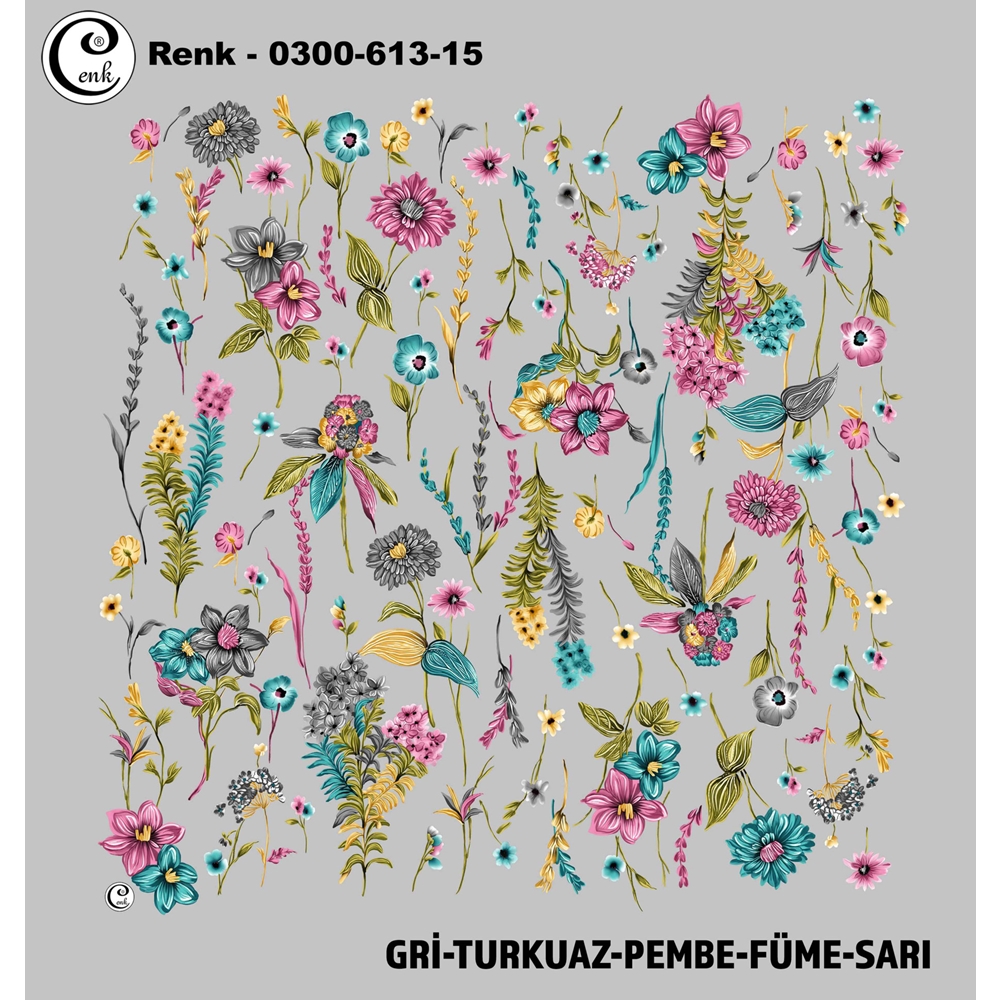 Cenk Desenli Oyalık Yazma - 0300-613 - Renk-12