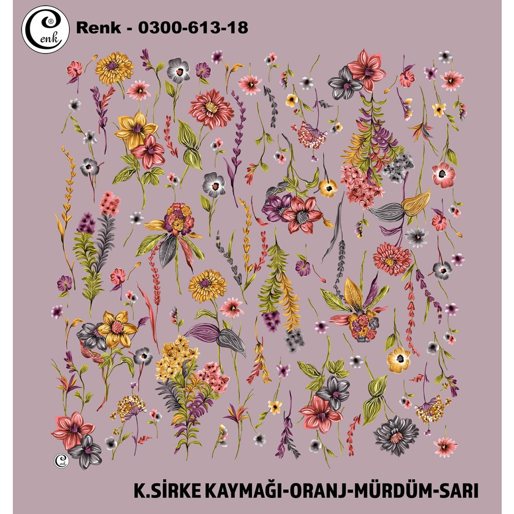 Cenk Desenli Oyalık Yazma - 0300-613 - Renk-12