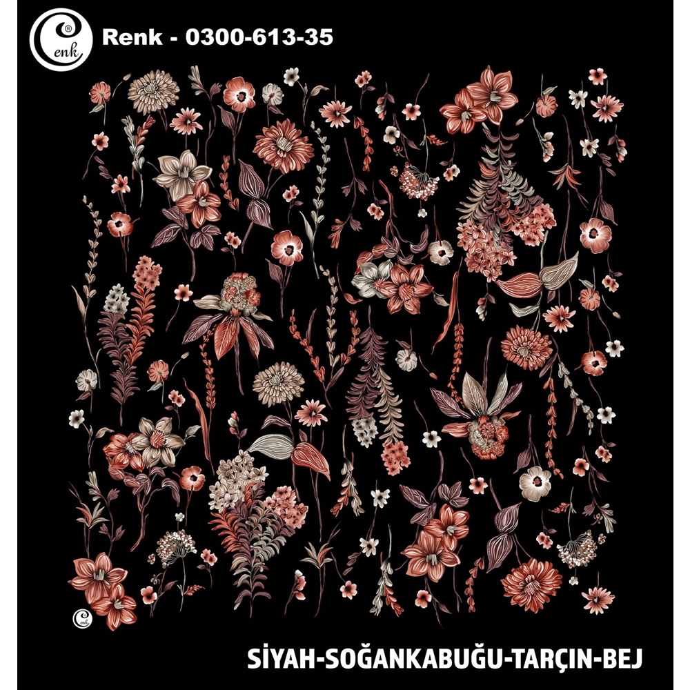 Cenk Desenli Oyalık Yazma - 0300-613 - Renk-12