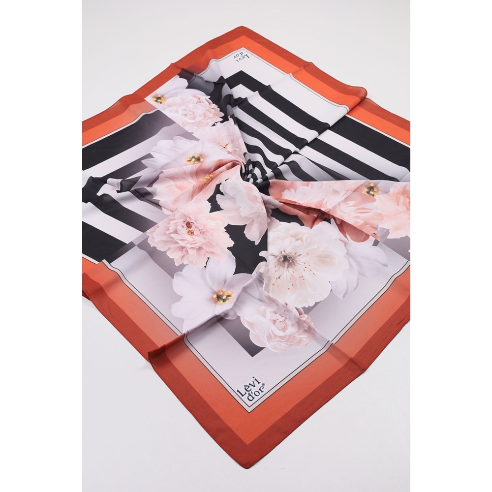 Levidor Desenli Violet Eşarp - Desen-01